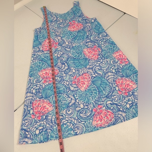 Lilly Pulitzer Kristen Tropical Swing Dress Blue Haven Raising Shell - Picture 7 of 10